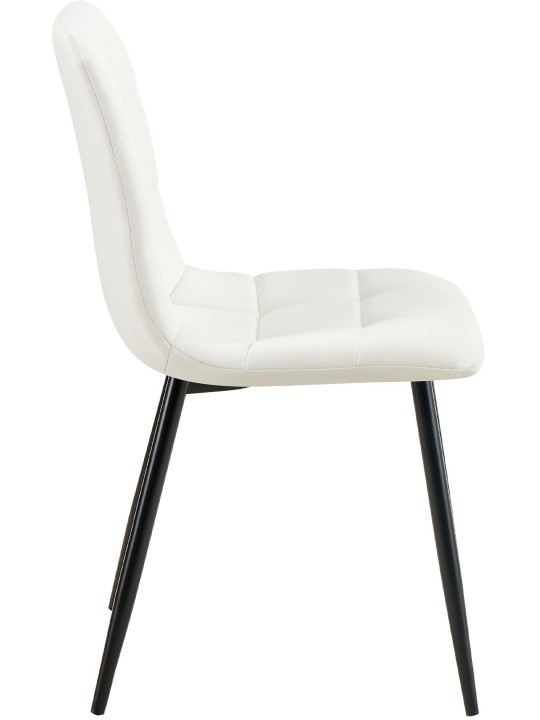 Ruokailuhuoneen tuoli Antibes keinonahkaa, valkoinen