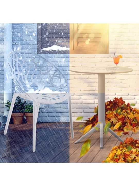 Hoscana-istuinryhmä, valkoinen Hoscana-istuinryhmä, valkoinen