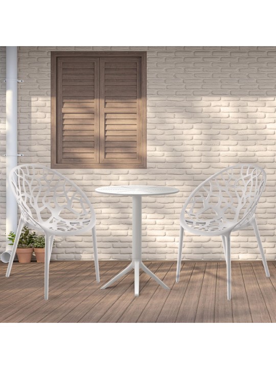 Hoscana-istuinryhmä, valkoinen Hoscana-istuinryhmä, valkoinen