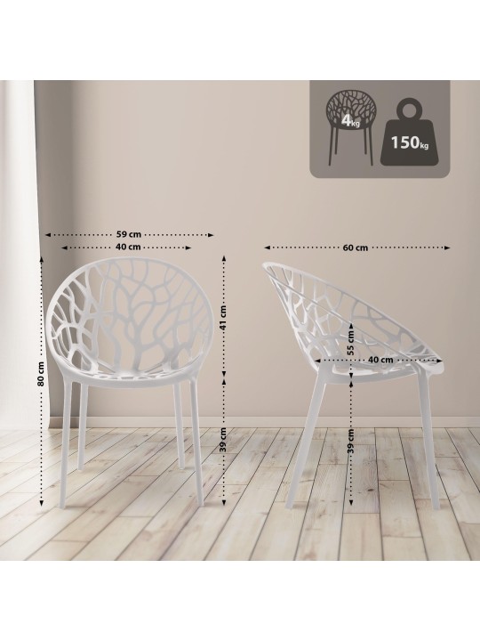 Hoscana-istuinryhmä, valkoinen Hoscana-istuinryhmä, valkoinen