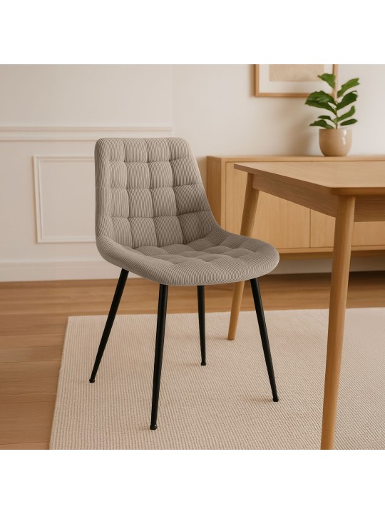 Sardna Cord ruokapöydän tuoli, taupe