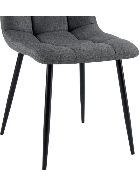 Ruokapöydän tuoli Antibes kangasta, tummanharmaa