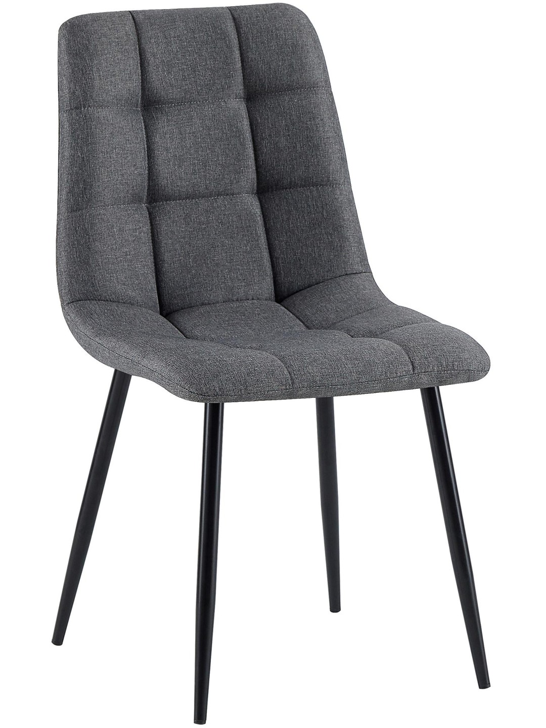 Ruokapöydän tuoli Antibes kangasta, tummanharmaa