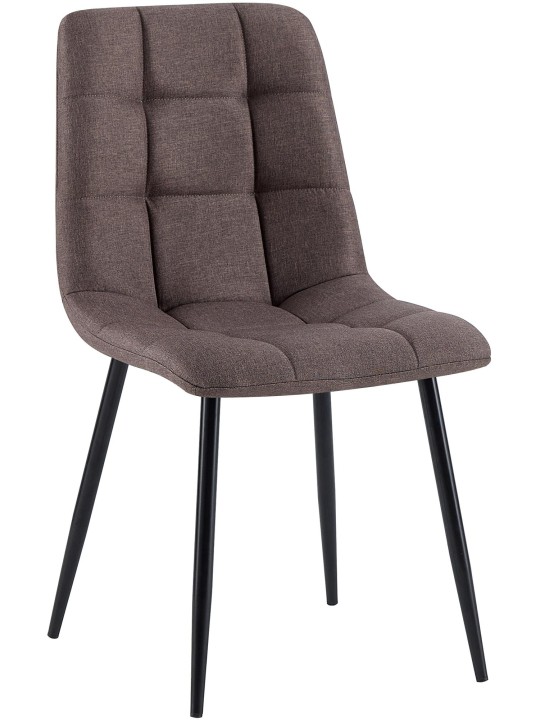 Ruokapöydän tuoli Antibes kangasta, ruskea