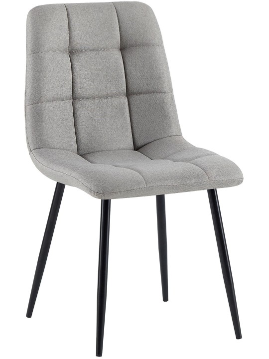 Ruokapöydän tuoli Antibes kangasta, vaaleanharmaa