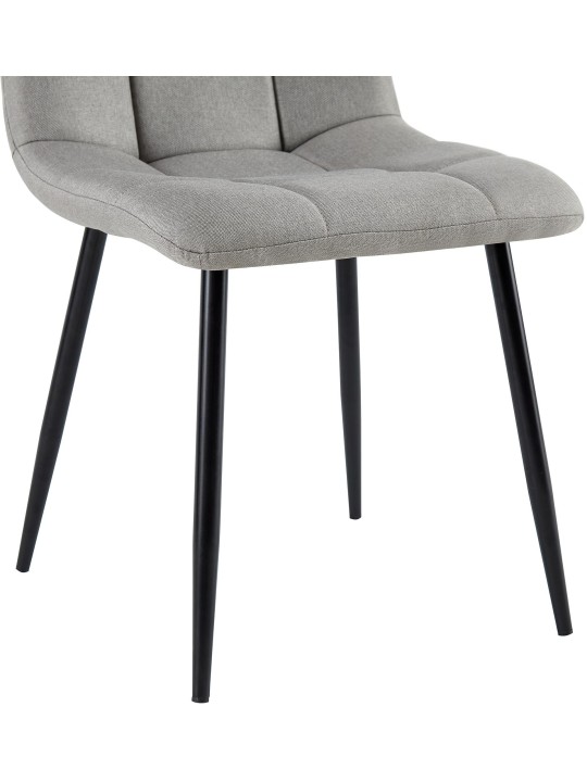 Ruokapöydän tuoli Antibes kangasta, vaaleanharmaa