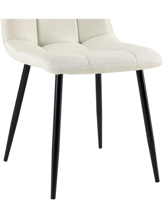 Ruokapöydän tuoli Antibes kangasta, kermanvärinen