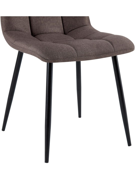 4 ruokapöydän tuolin sarja Antibes kangas, ruskea