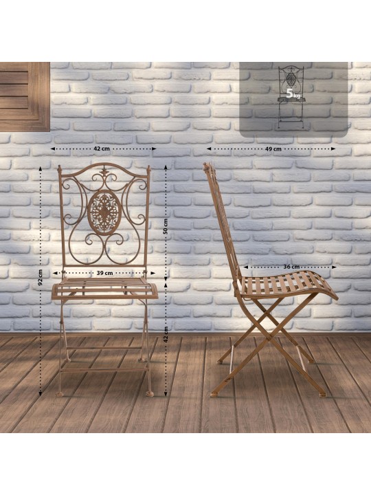 Sibell tuoli, antiikkiruskea