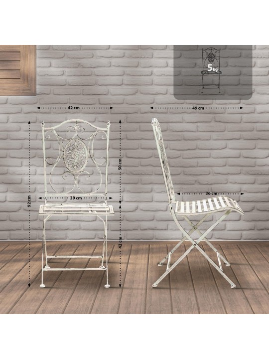 Sibell tuoli, antiikkivalkoinen