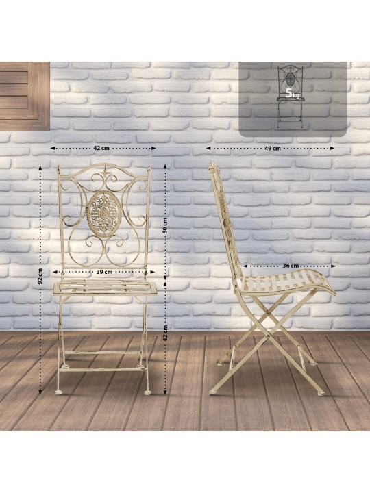 Sibell tuoli, antiikkikermanvärinen