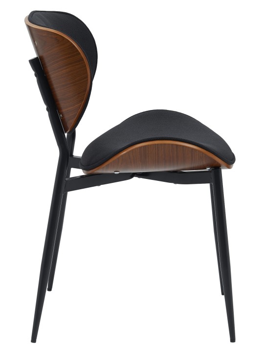 Sarja 2 ruokasalin tuolia Enid kangas, pähkinä/musta