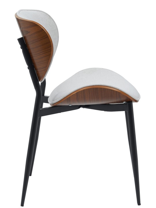 Sarja 2 ruokasalin tuolia Enid kangas, pähkinä/kermanvärinen