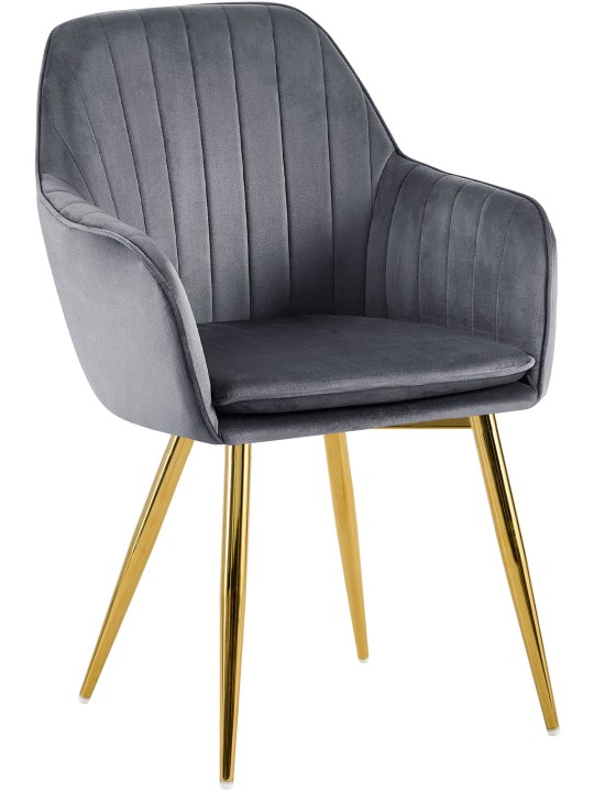 Ruokasalin tuoli Cheryl samettikulta, tummanharmaa Ruokasalin tuoli Cheryl samettikulta, tummanharmaa
