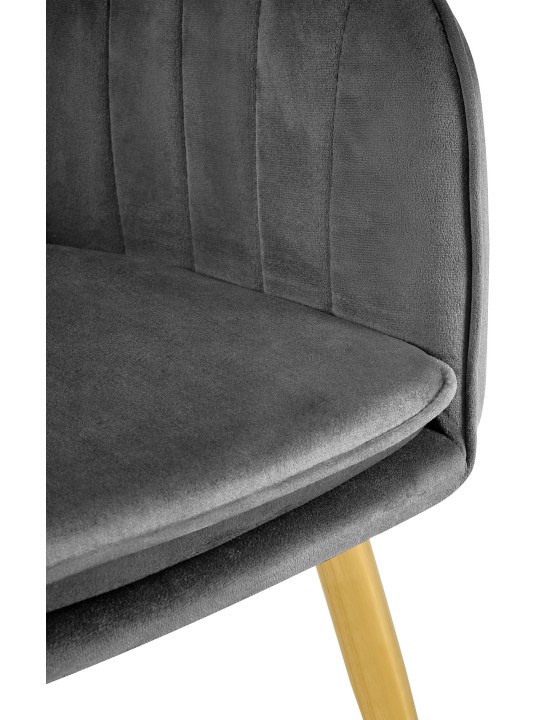 Ruokasalin tuoli Cheryl samettikulta, tummanharmaa Ruokasalin tuoli Cheryl samettikulta, tummanharmaa