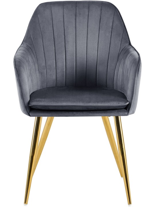 Ruokasalin tuoli Cheryl samettikulta, tummanharmaa Ruokasalin tuoli Cheryl samettikulta, tummanharmaa