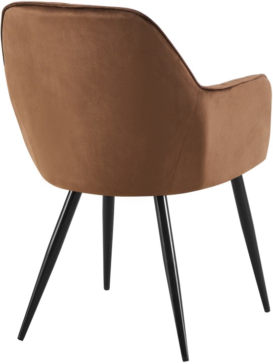 Cheryl samettinen ruokapöydän tuoli, ruskea