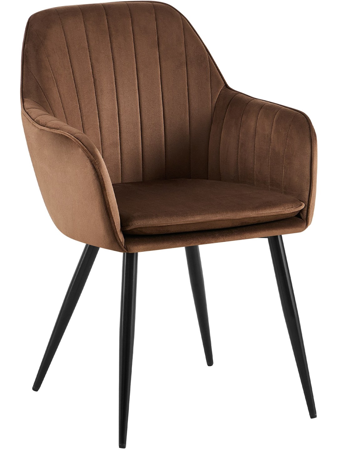 Cheryl samettinen ruokapöydän tuoli, ruskea