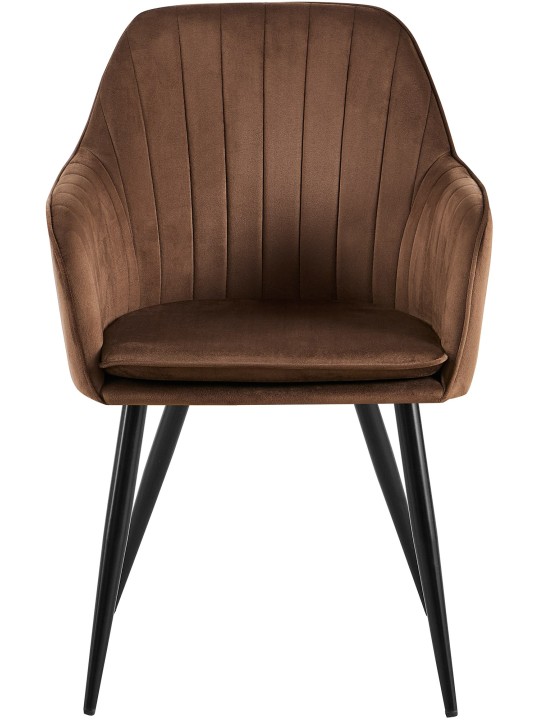Cheryl samettinen ruokapöydän tuoli, ruskea