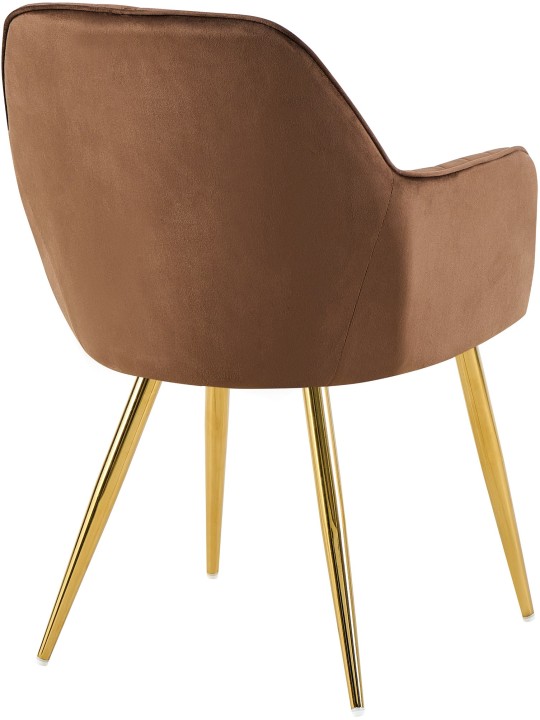 Ruokasalin tuoli Cheryl samettikulta, ruskea