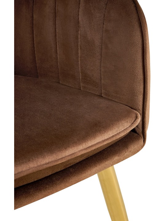 Ruokasalin tuoli Cheryl samettikulta, ruskea