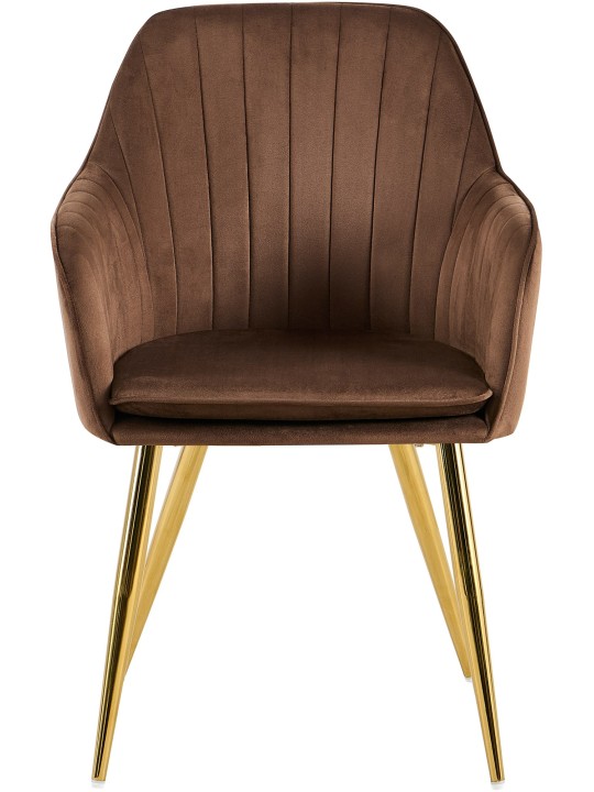 Ruokasalin tuoli Cheryl samettikulta, ruskea
