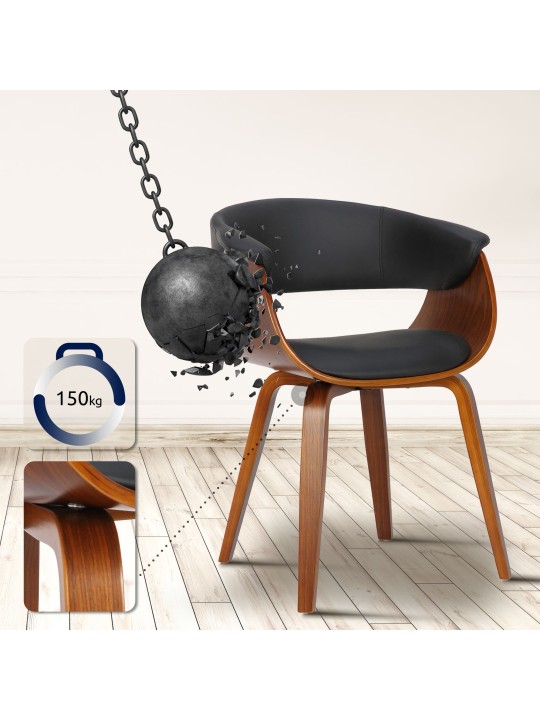 Bruce-tuoli pähkinäkeinonahkaa, musta