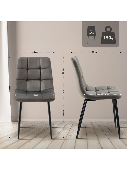 Ruokasalin tuoli Antibes, antrasiitti