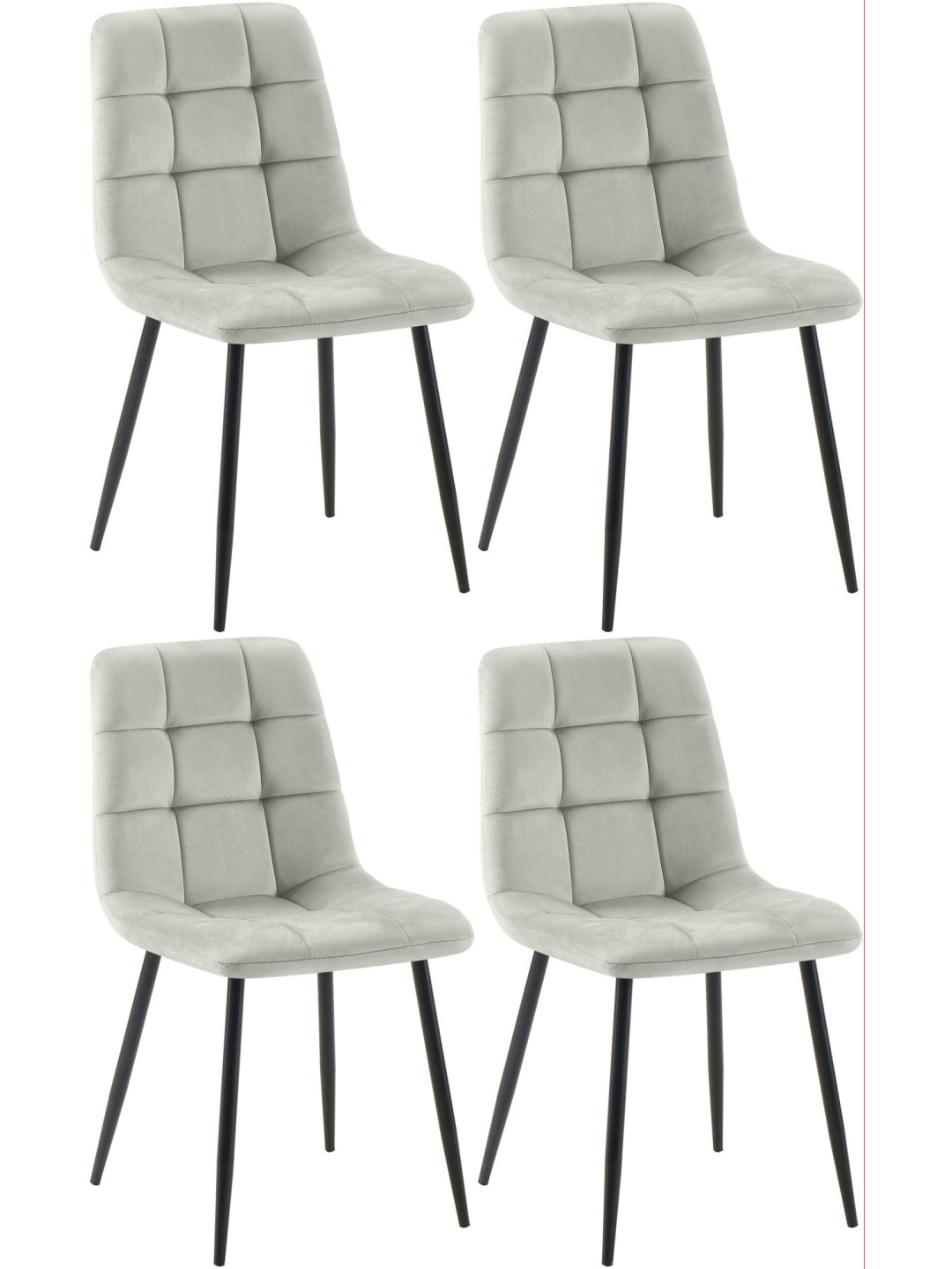 4 ruokapöydän tuolin sarja Antibes, harmaa