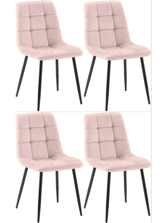 4 ruokapöydän tuolin sarja Antibes, pinkki 4 ruokapöydän tuolin sarja Antibes, pinkki