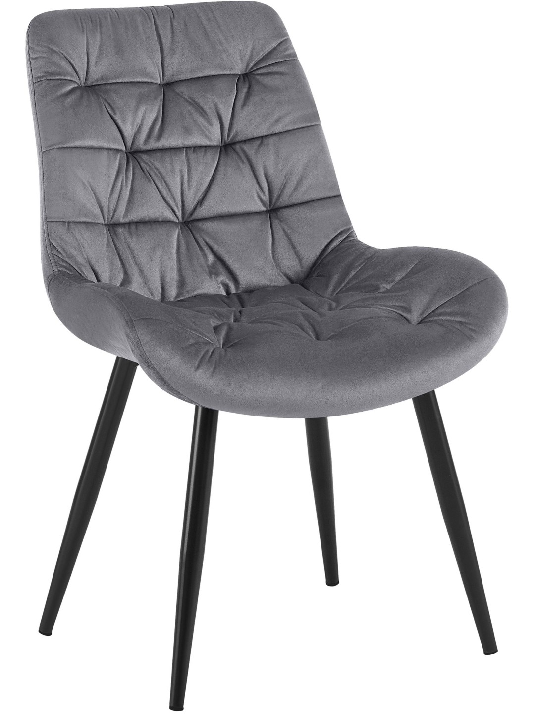 Rossford samettinen ruokapöydän tuoli, tummanharmaa