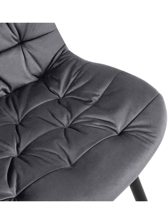 Rossford samettinen ruokapöydän tuoli, tummanharmaa