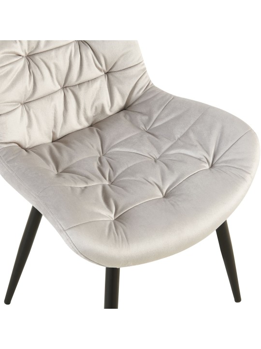 Rossford samettinen ruokapöydän tuoli, harmaa