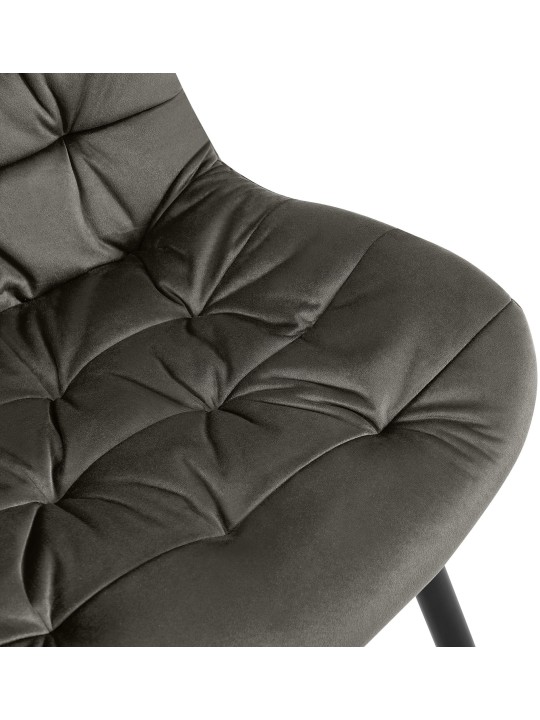 Rossford samettinen ruokapöydän tuoli, antrasiitti