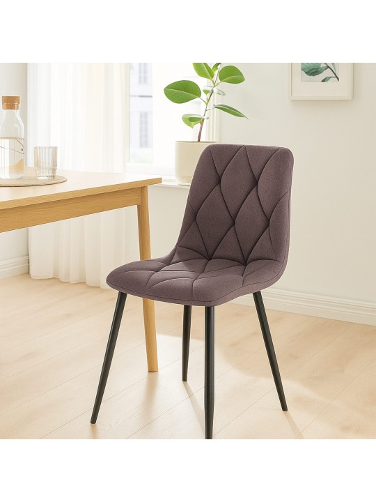 Clairton kangas ruokatuoli, ruskea