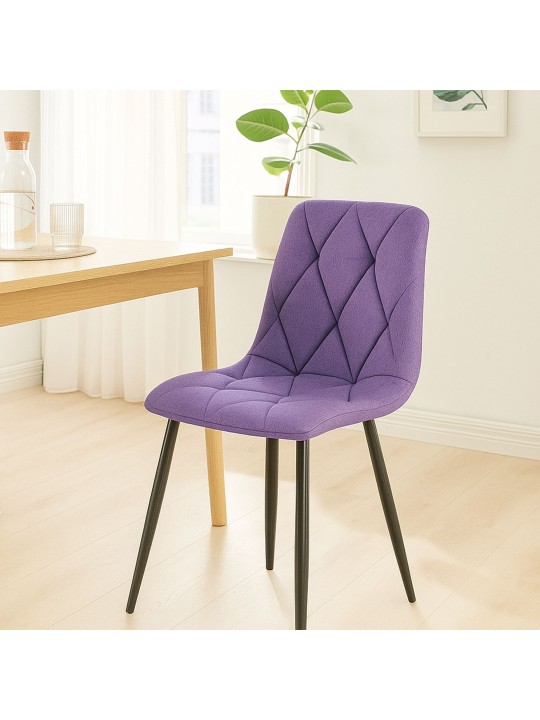 2 ruokapöydän tuolin setti Clairton kangas, liila