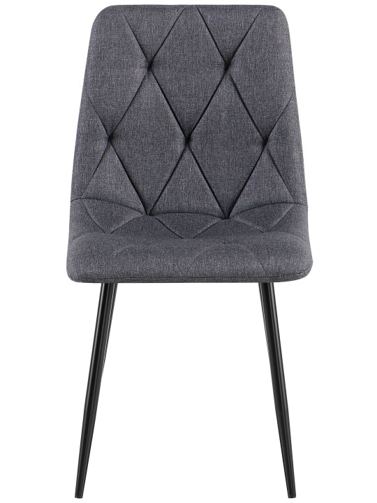 2 ruokapöydän tuolin setti Clairton kangas, tummanharmaa