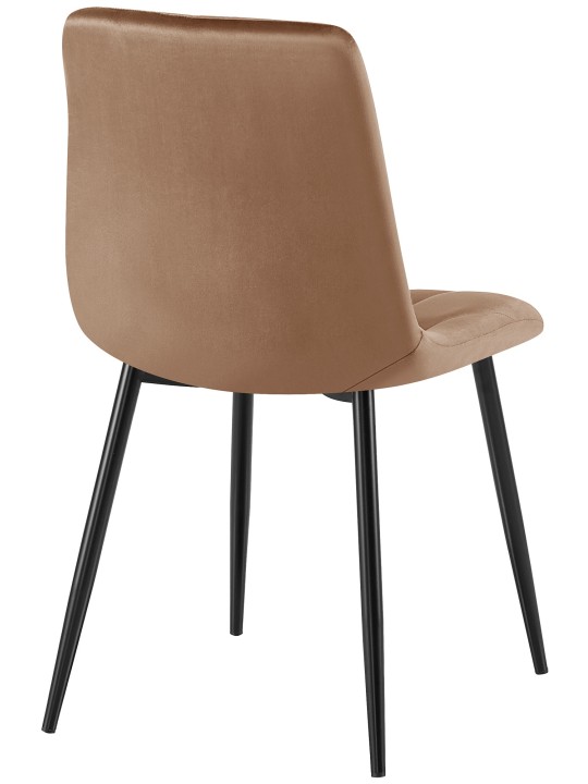 2 ruokapöydän tuolin setti Clairton velvet, ruskea 2 ruokapöydän tuolin setti Clairton velvet, ruskea