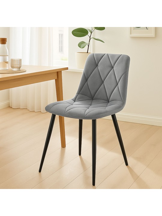 Clairton samettinen ruokapöydän tuoli, tummanharmaa