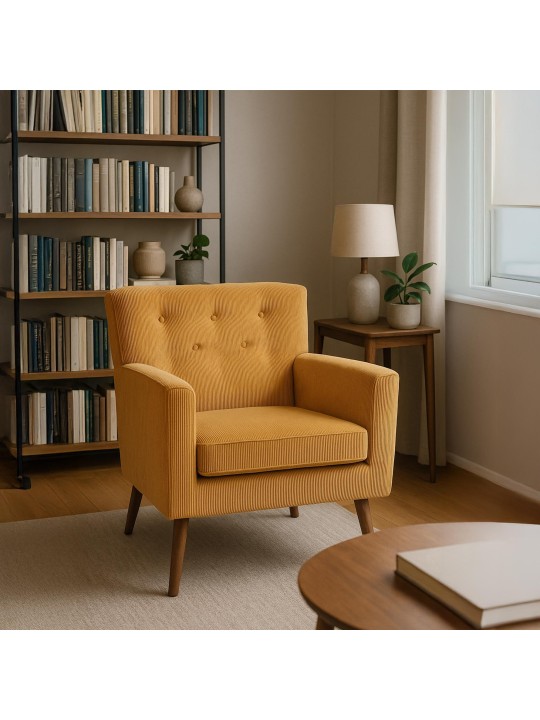 Kioni Cord nojatuoli, oranssi