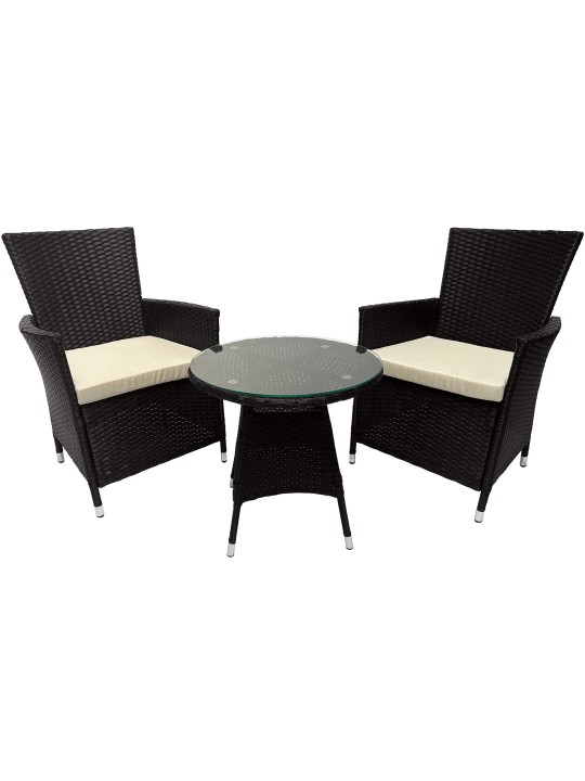 Fireda-istuinryhmä, tummanruskea