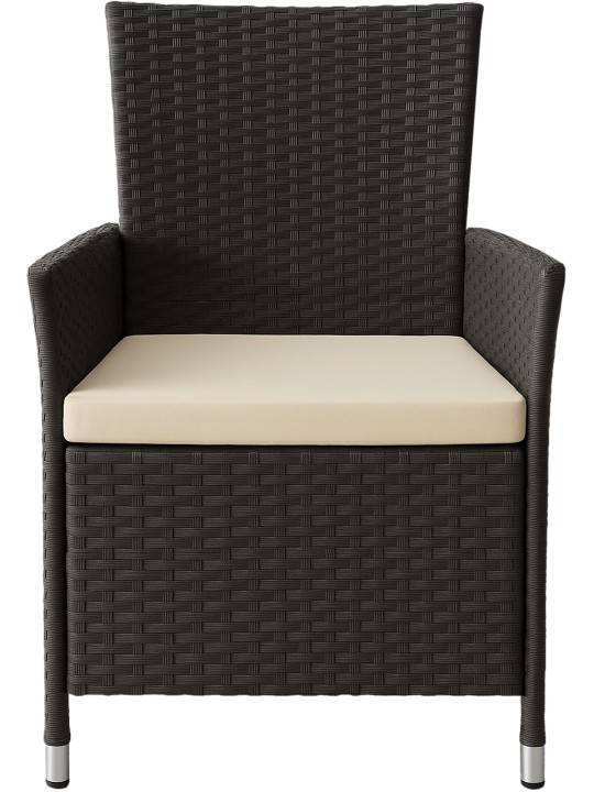 Fireda-istuinryhmä, tummanruskea