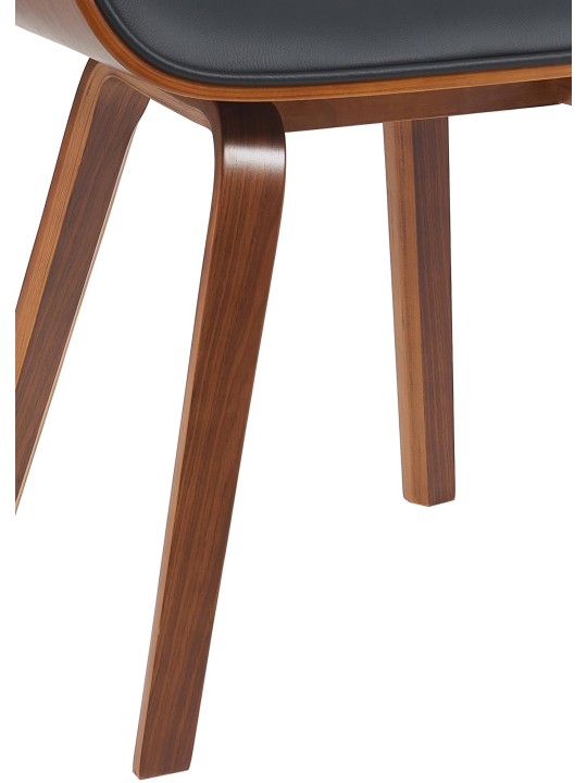 Vierailutuoli Beverley keinonahkaa, pähkinä/musta