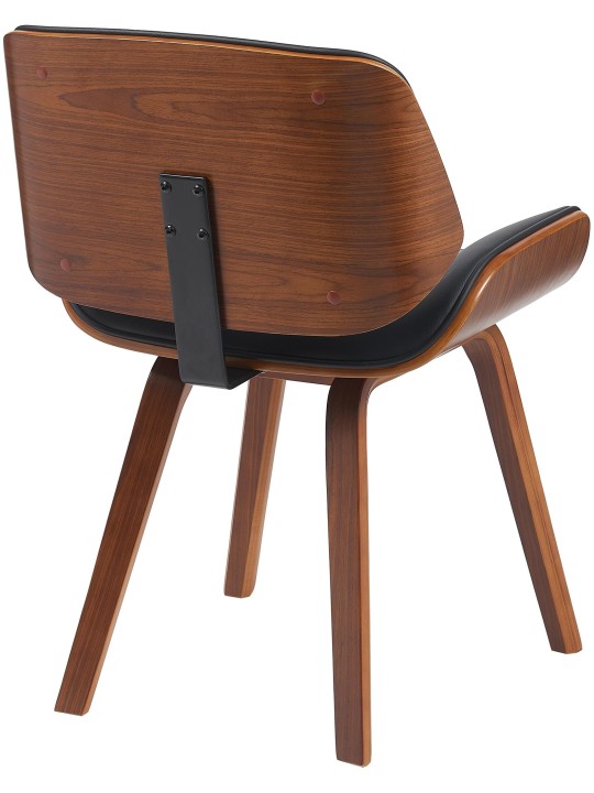 Vierailutuoli Beverley keinonahkaa, pähkinä/musta