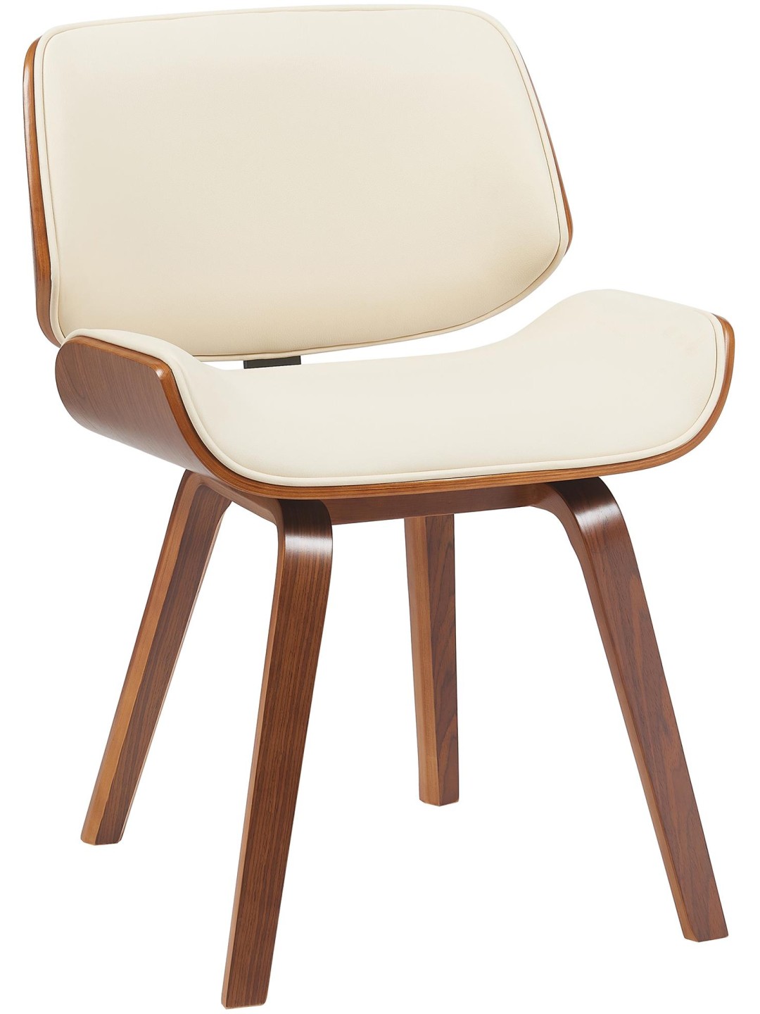 Vierailutuoli Beverley keinonahkaa, pähkinä/kermanvärinen