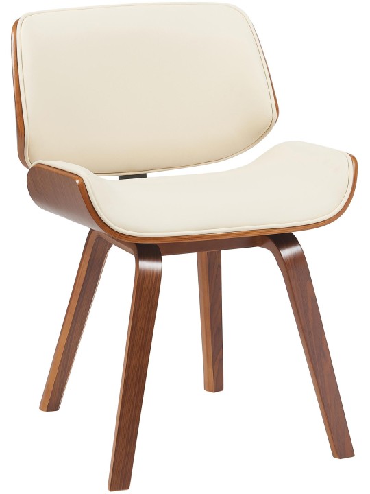 Vierailutuoli Beverley keinonahkaa, pähkinä/kermanvärinen