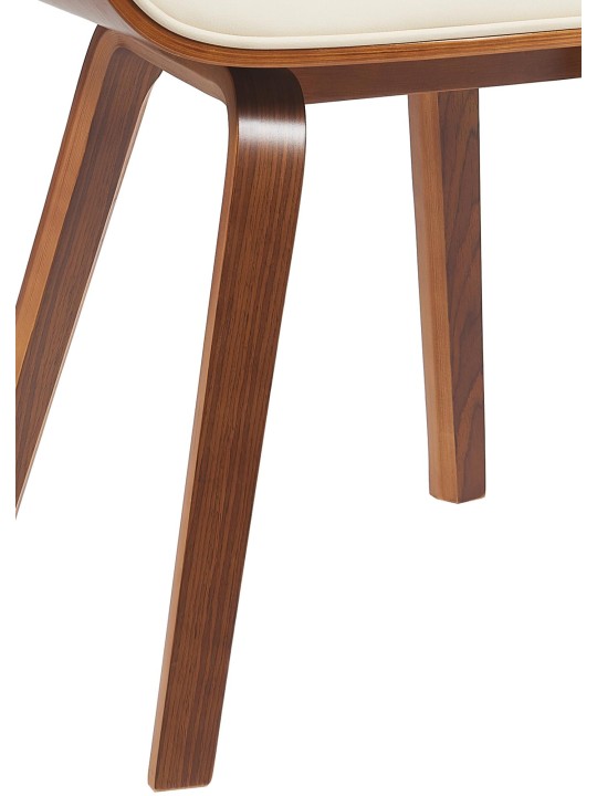 Vierailutuoli Beverley keinonahkaa, pähkinä/kermanvärinen