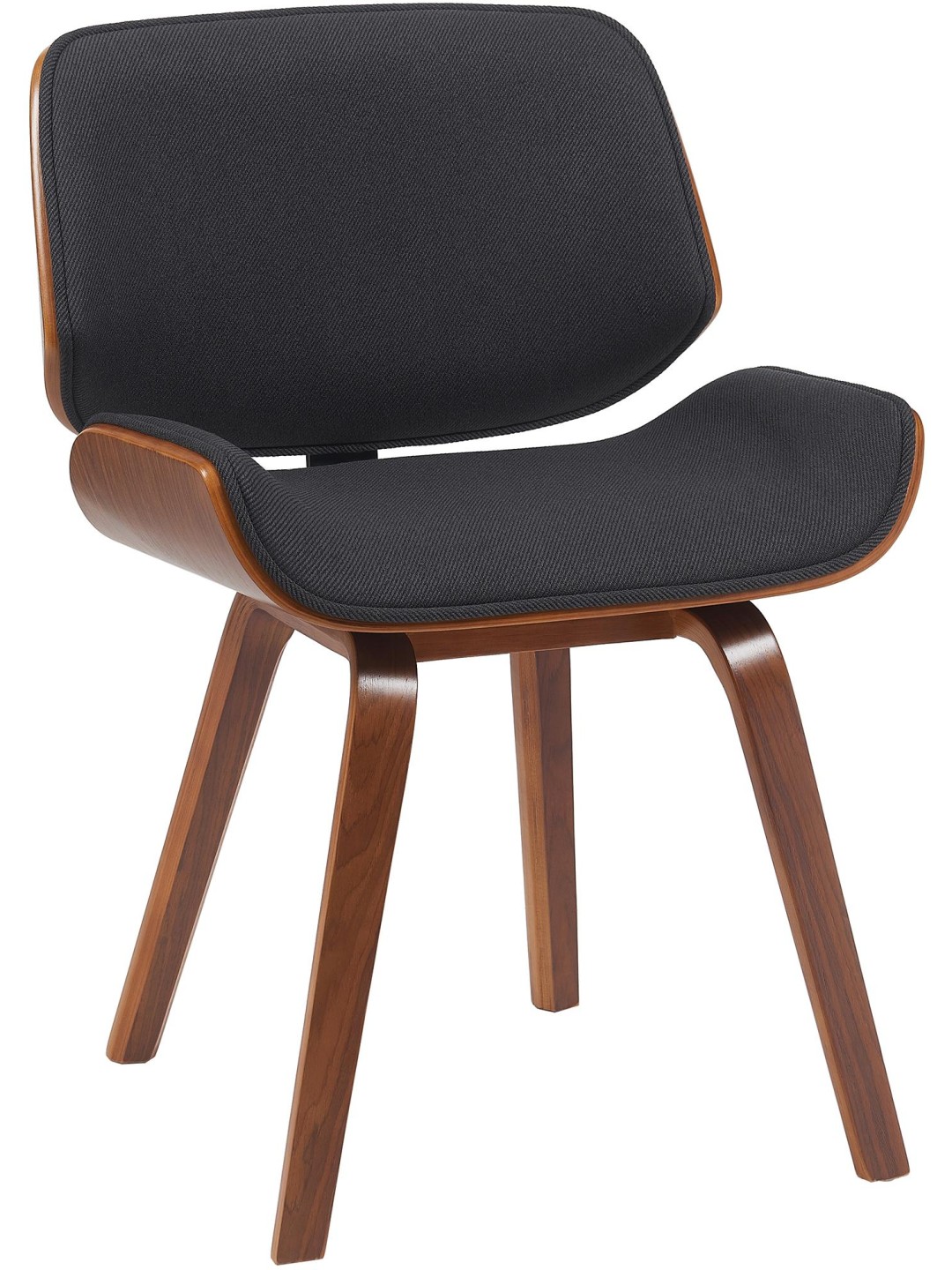 Vierailijatuoli Beverley kangasta, pähkinä/musta