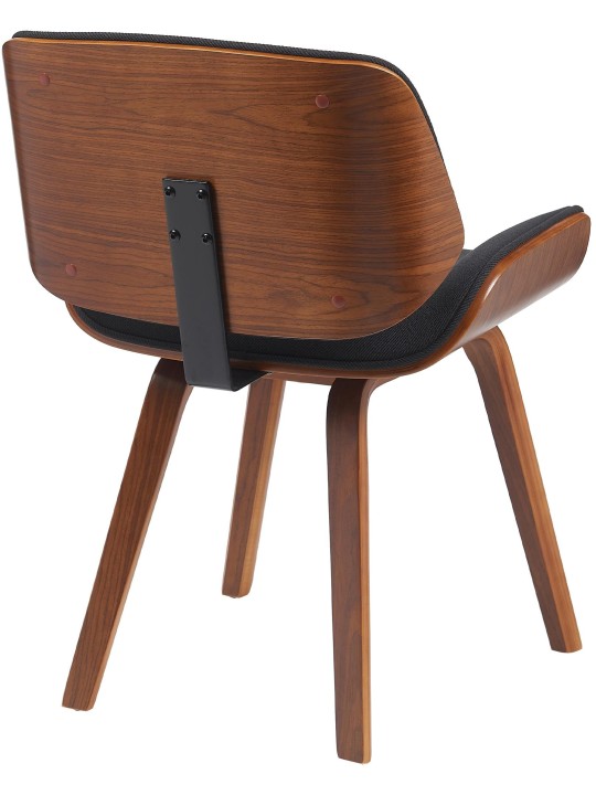 Vierailijatuoli Beverley kangasta, pähkinä/musta