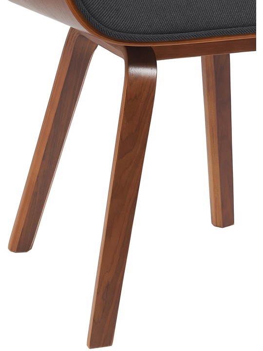 Vierailijatuoli Beverley kangasta, pähkinä/musta